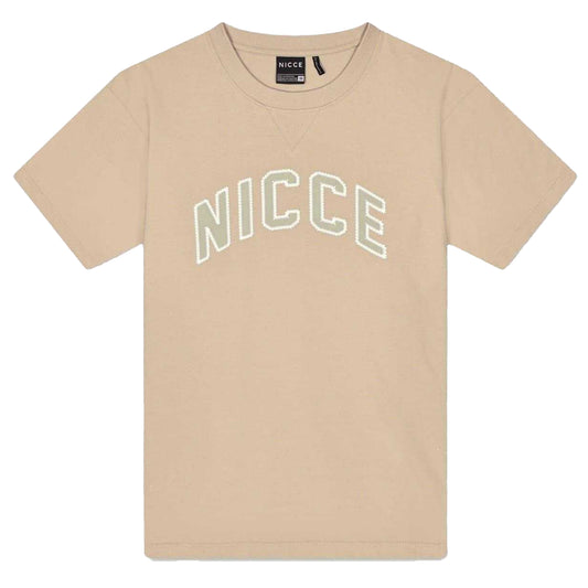 Grey-Stone - Front - Nicce Mens Lettering Jersey Crew Neck Goalkeeping T-Shirt