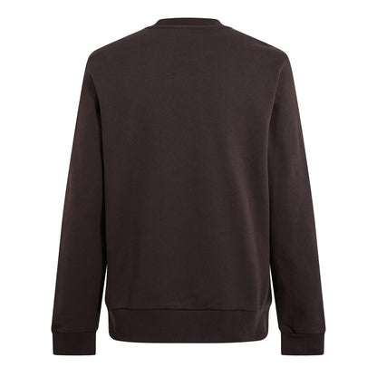 Brown - Back - Lacoste Mens Small Logo Fleece Crew Neck Sweatshirt