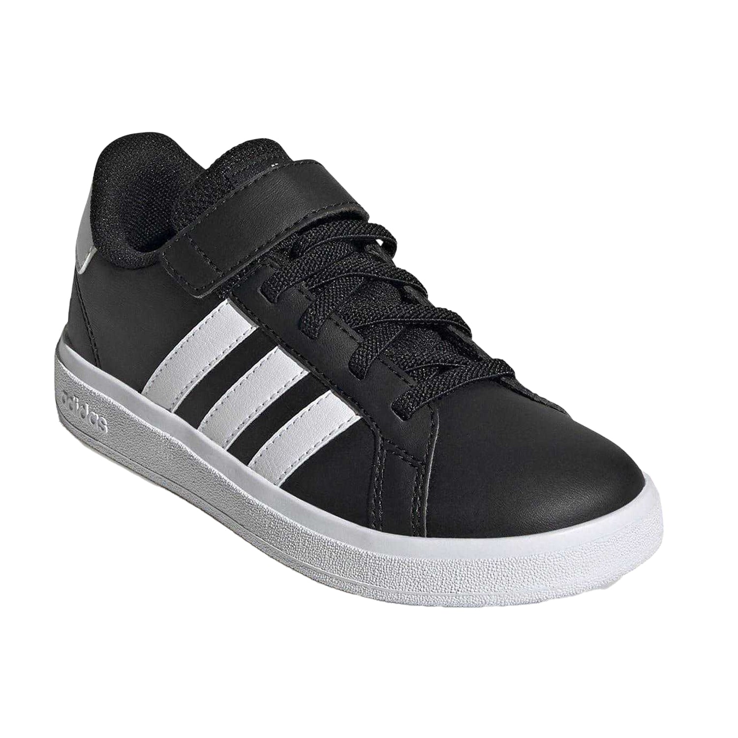 Black-White - Pack Shot - Adidas Boys Grand Court 2.0 Trainers