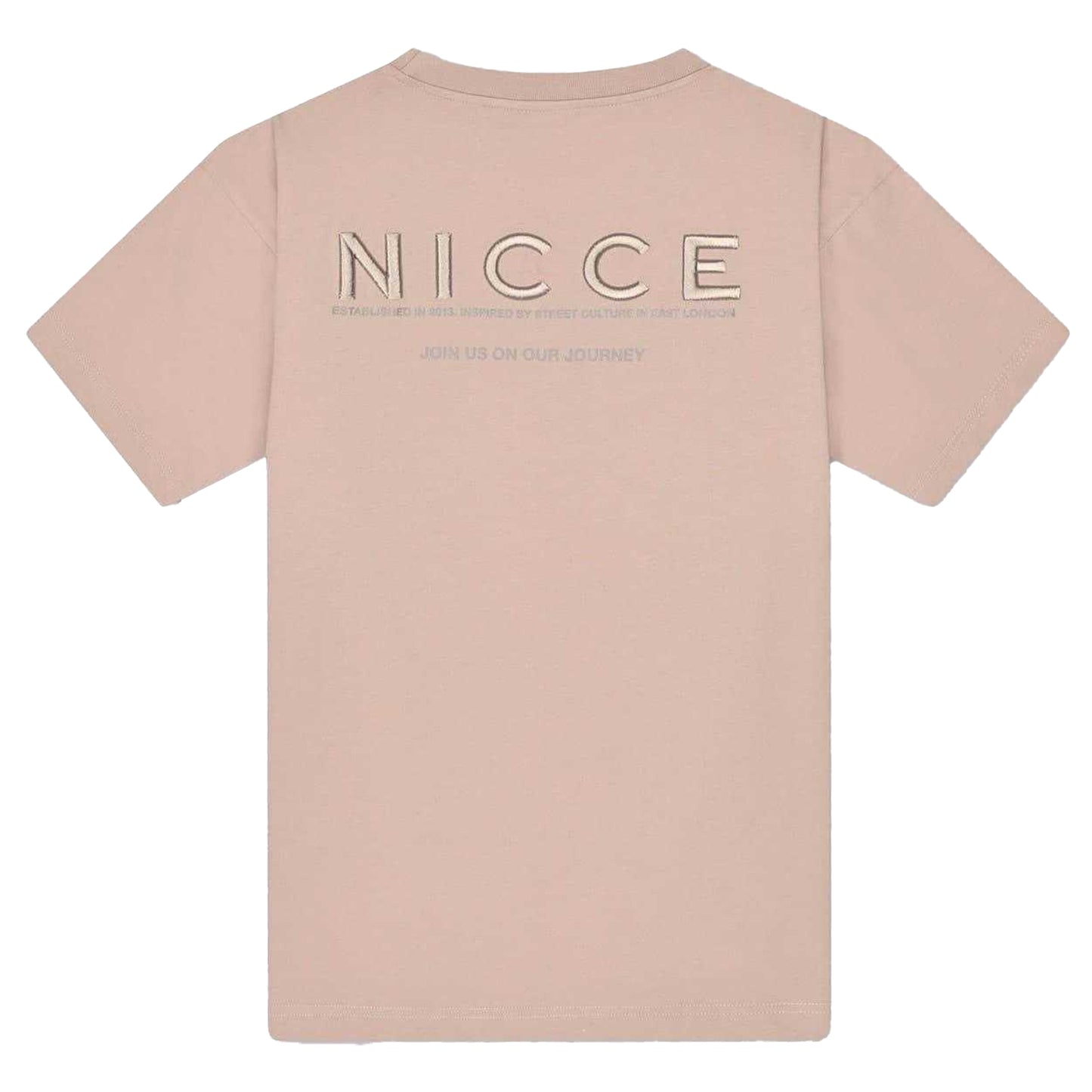 Ash Grey - Back - Nicce Mens Essential Crew Neck Oversized T-Shirt