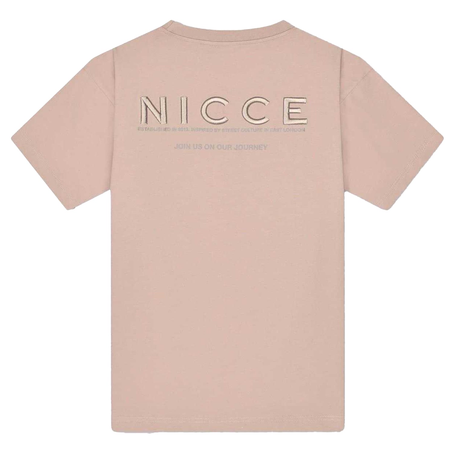 Ash Grey - Back - Nicce Mens Essential Crew Neck Oversized T-Shirt