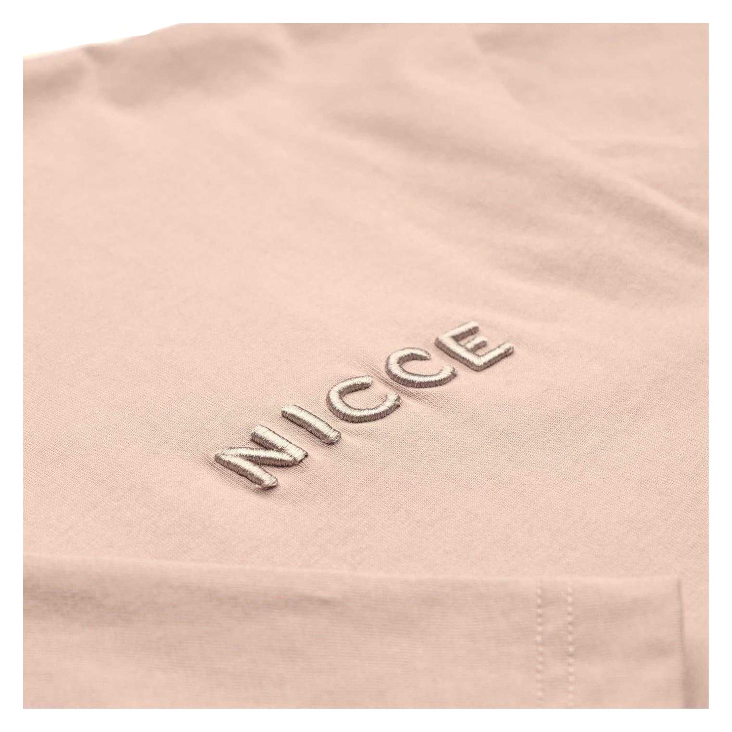Ash Grey - Side - Nicce Mens Essential Crew Neck Oversized T-Shirt