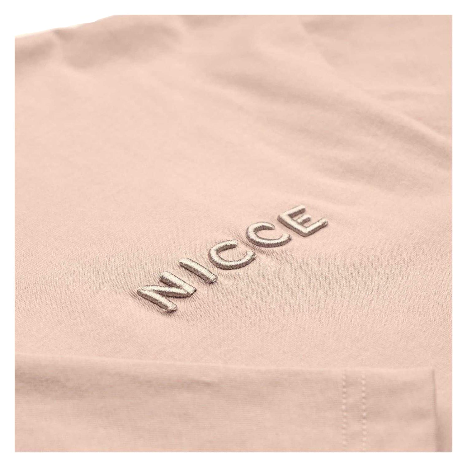 Ash Grey - Side - Nicce Mens Essential Crew Neck Oversized T-Shirt