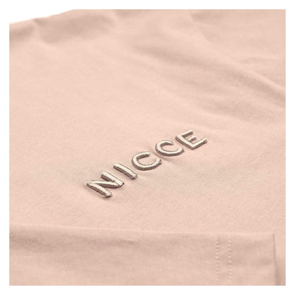 Ash Grey - Side - Nicce Mens Essential Crew Neck Oversized T-Shirt