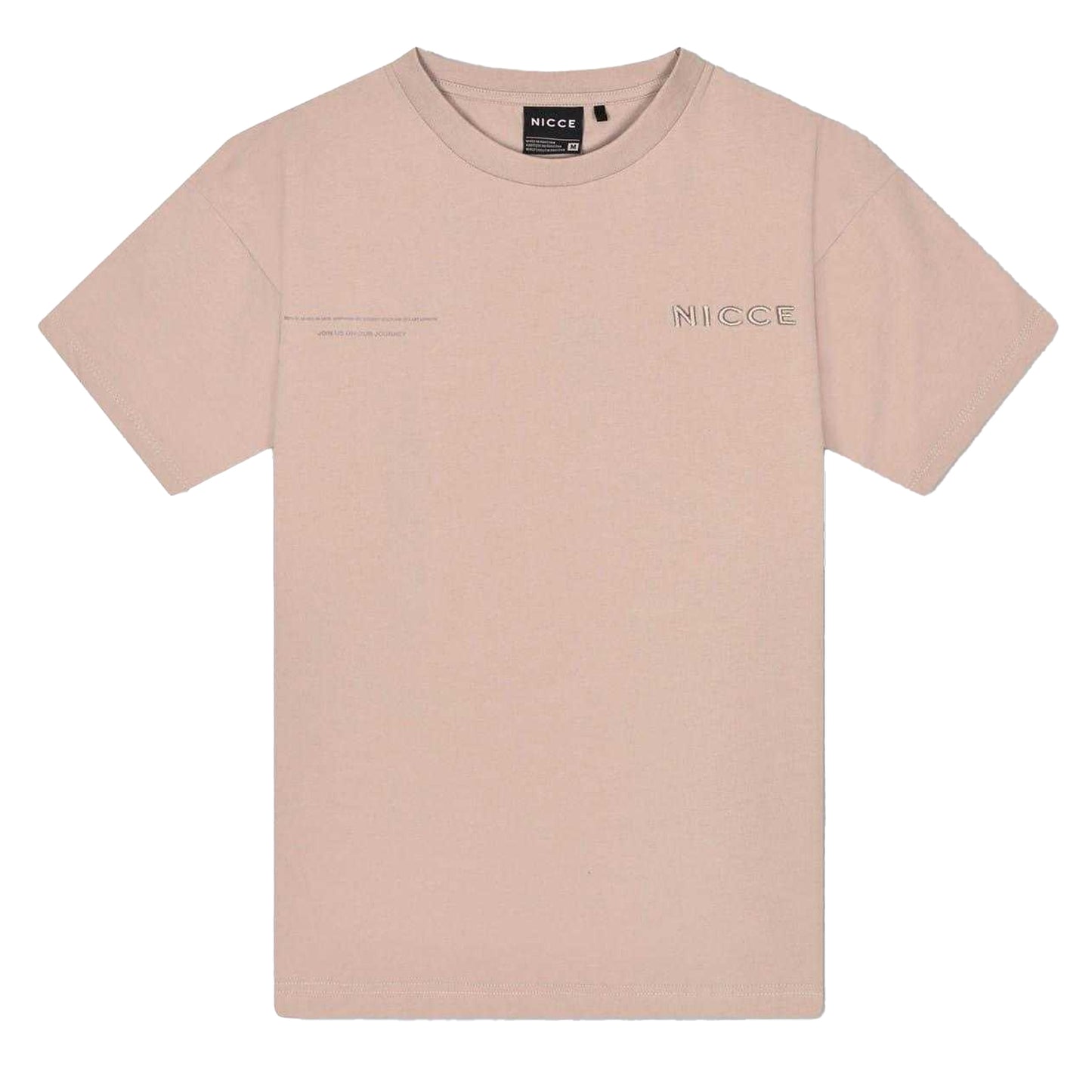 Ash Grey - Front - Nicce Mens Essential Crew Neck Oversized T-Shirt