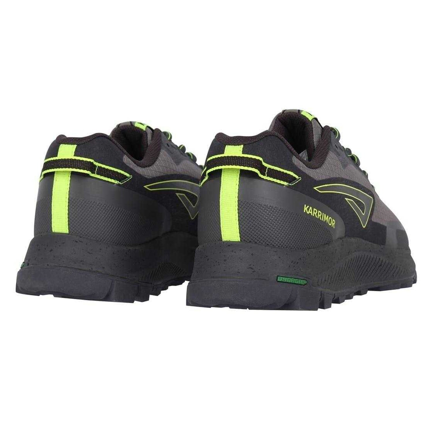 Grey-Lime - Back - Karrimor Mens Tempo Trail Running Trainers