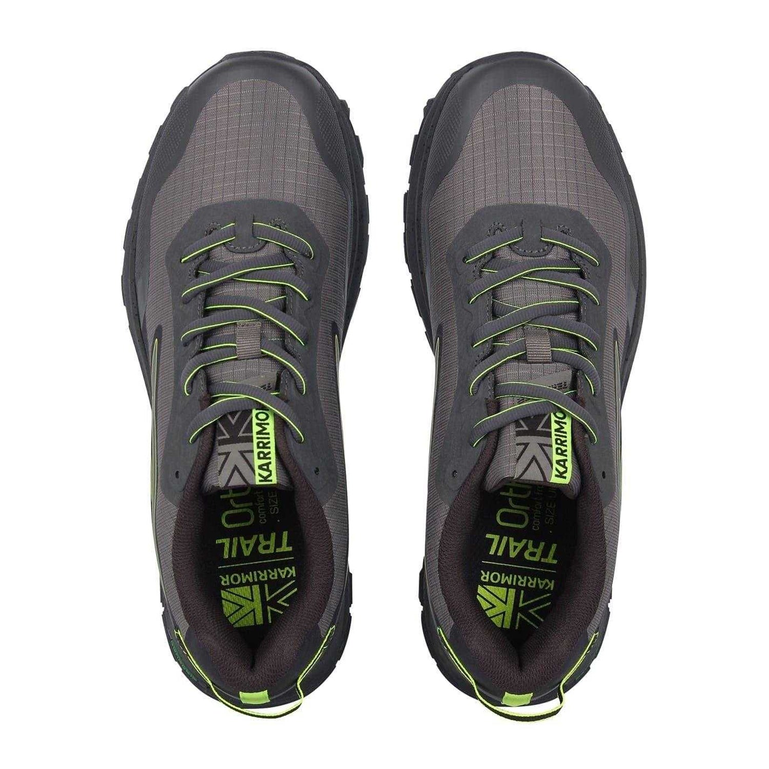 Grey-Lime - Lifestyle - Karrimor Mens Tempo Trail Running Trainers
