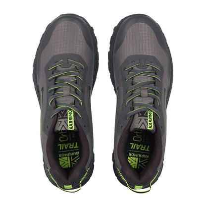 Grey-Lime - Lifestyle - Karrimor Mens Tempo Trail Running Trainers
