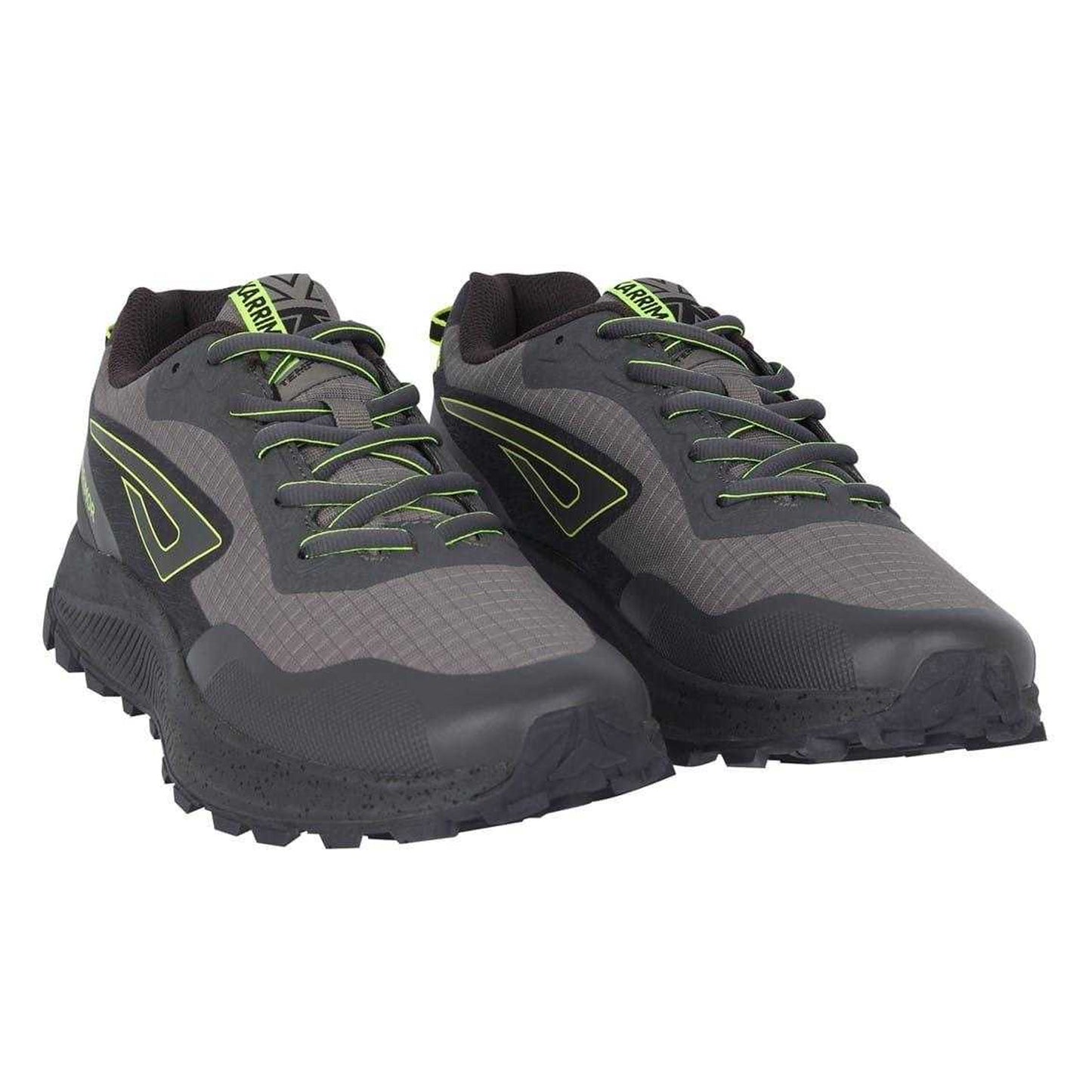 Grey-Lime - Close up - Karrimor Mens Tempo Trail Running Trainers