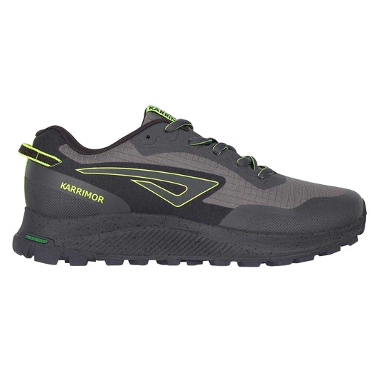 Grey-Lime - Front - Karrimor Mens Tempo Trail Running Trainers