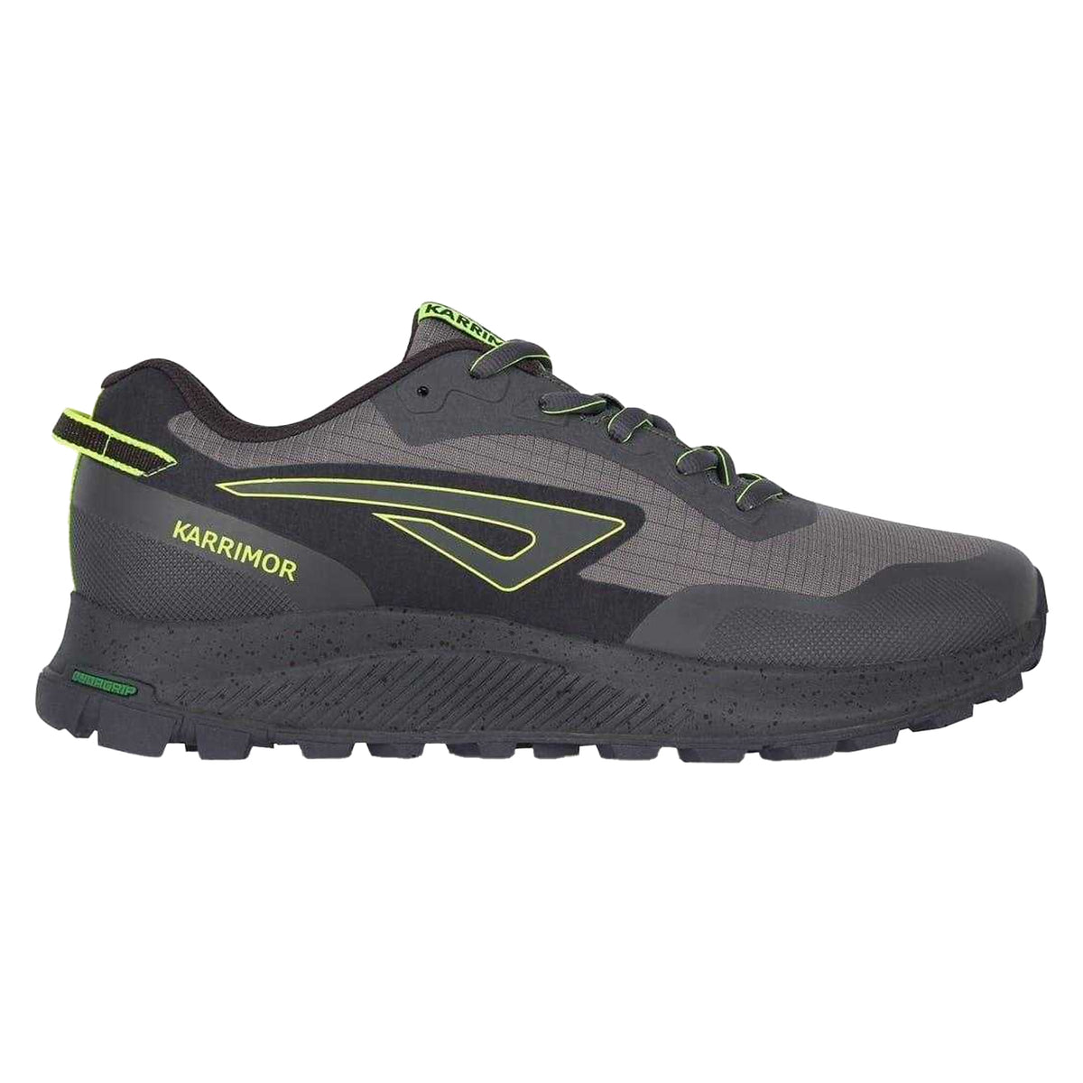 Grey-Lime - Front - Karrimor Mens Tempo Trail Running Trainers