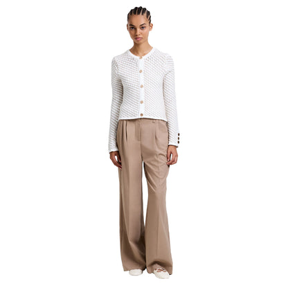 Cream - Lifestyle - French Connection Womens-Ladies Janai Textured Cardigan