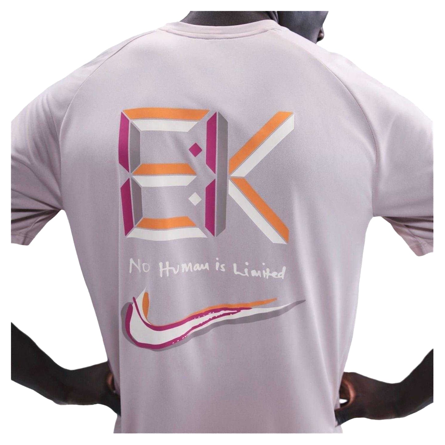 White-Red - Side - Nike Mens Back Print Jersey Crew Neck Raglan T-Shirt