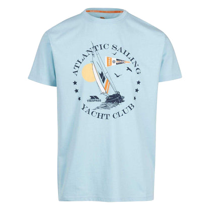 Seafoam - Front - Trespass Mens Cedarf Lettering Crew Neck T-Shirt