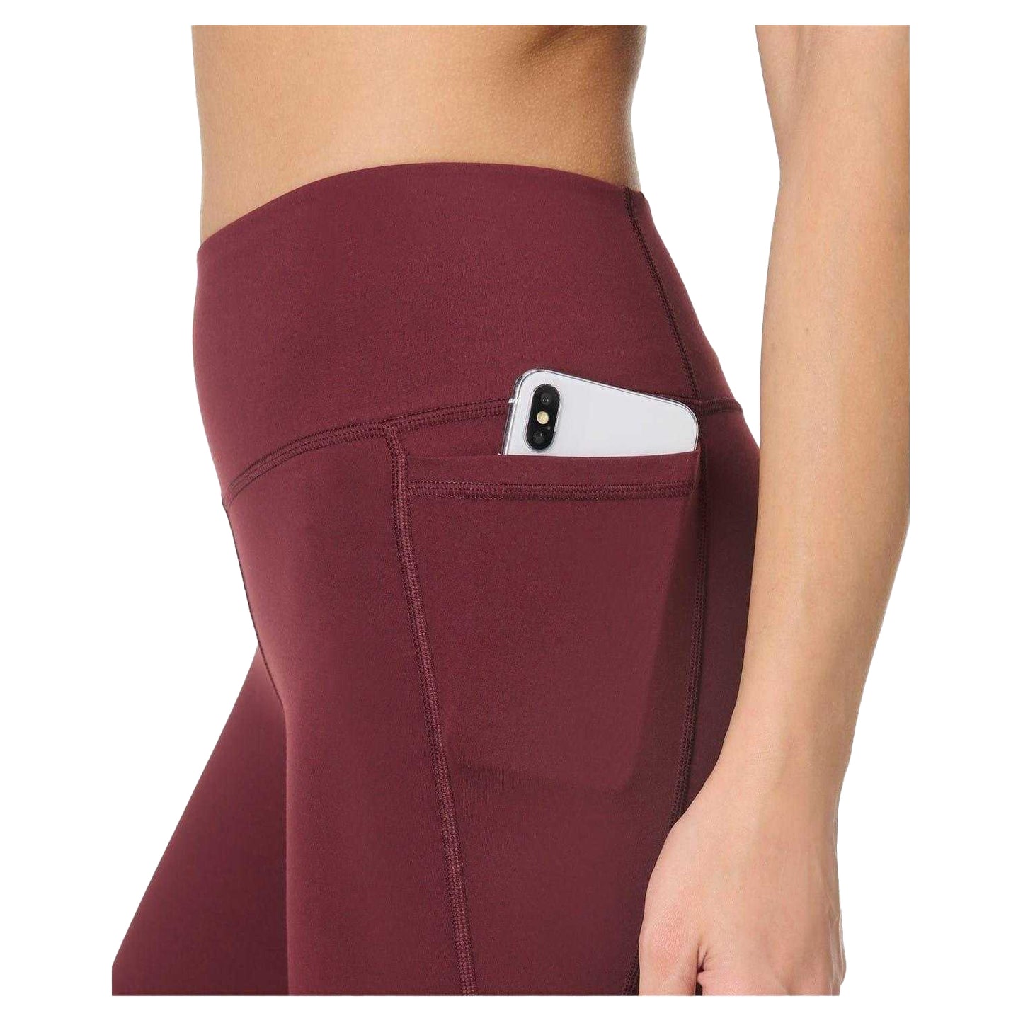 Garnet Red - Side - Sweaty Betty Womens-Ladies Ultimate Studio 3-4 Length Leggings
