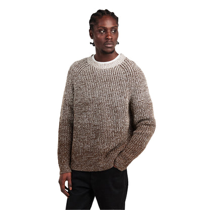 White - Side - Boss Mens Hezrano Knitted Jumper