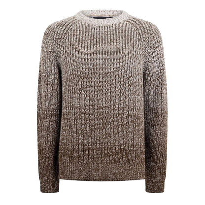 White - Front - Boss Mens Hezrano Knitted Jumper