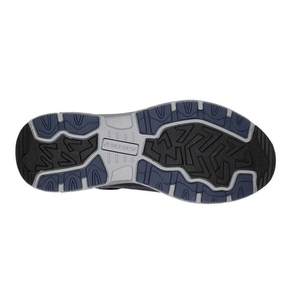 Navy-Lime - Lifestyle - Skechers Mens Oak Canyon Suede Trainers