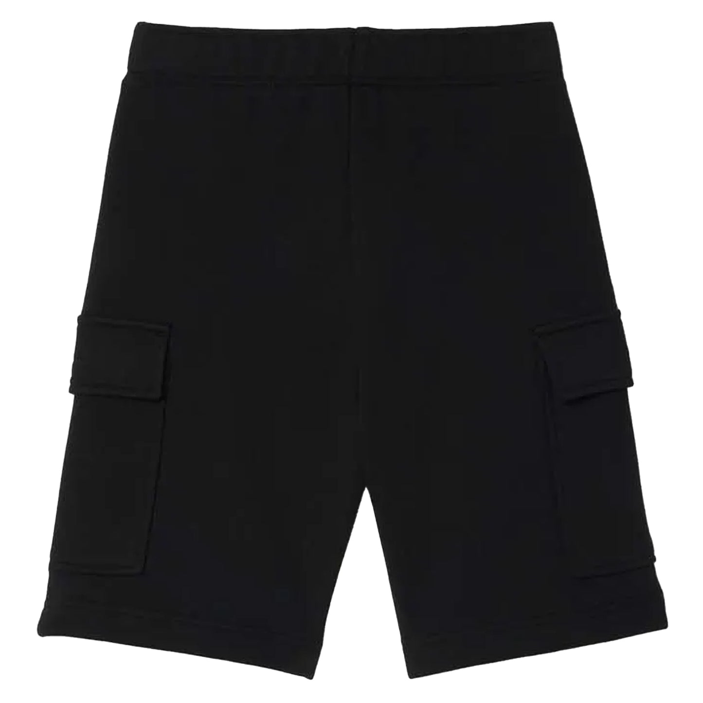 Black - Back - Lacoste Boys Brushed Cotton Fleece Cargo Shorts