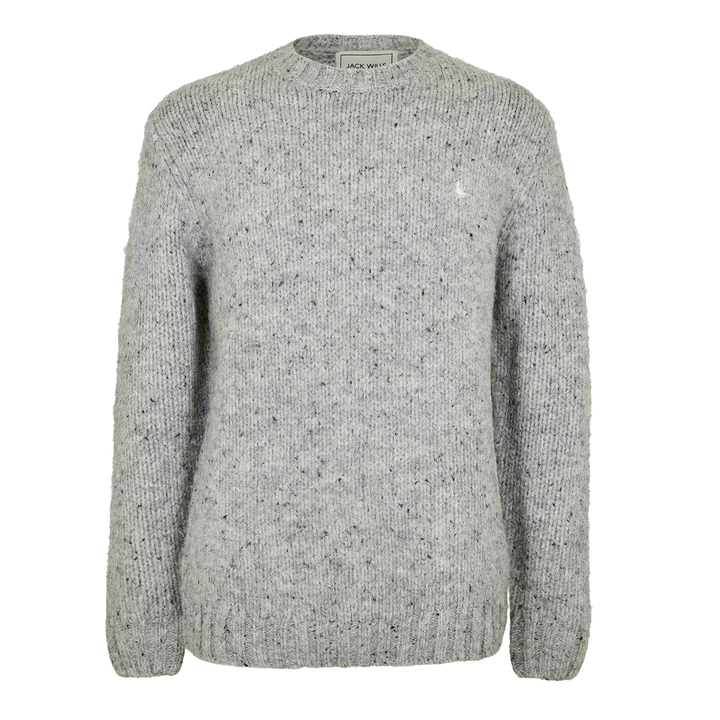 Grey Marl - Front - Jack Wills Womens-Ladies Speckle Knitted Jumper