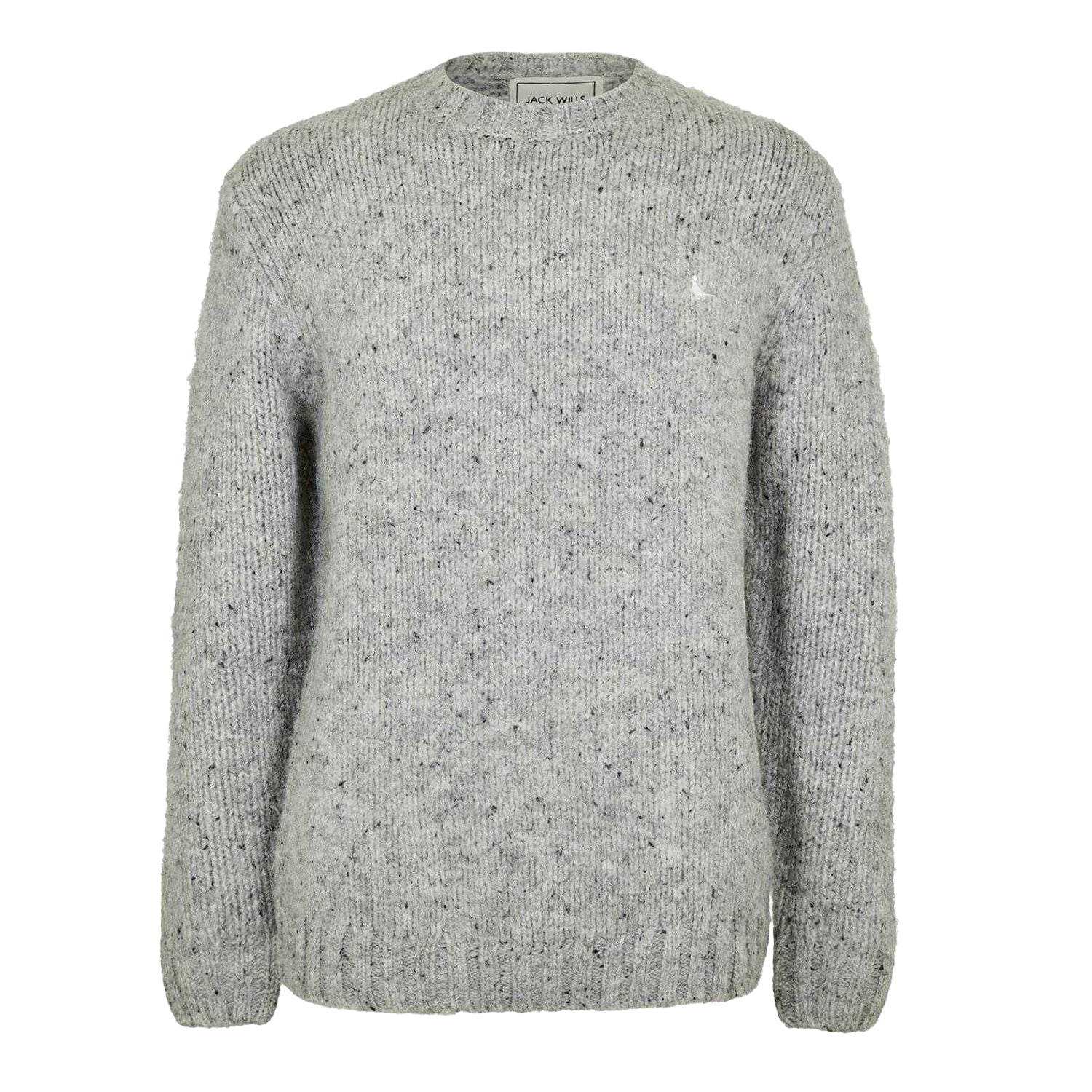 Grey Marl - Front - Jack Wills Womens-Ladies Speckle Knitted Jumper