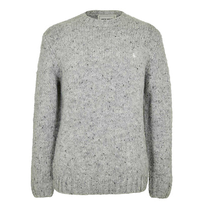 Grey Marl - Front - Jack Wills Womens-Ladies Speckle Knitted Jumper