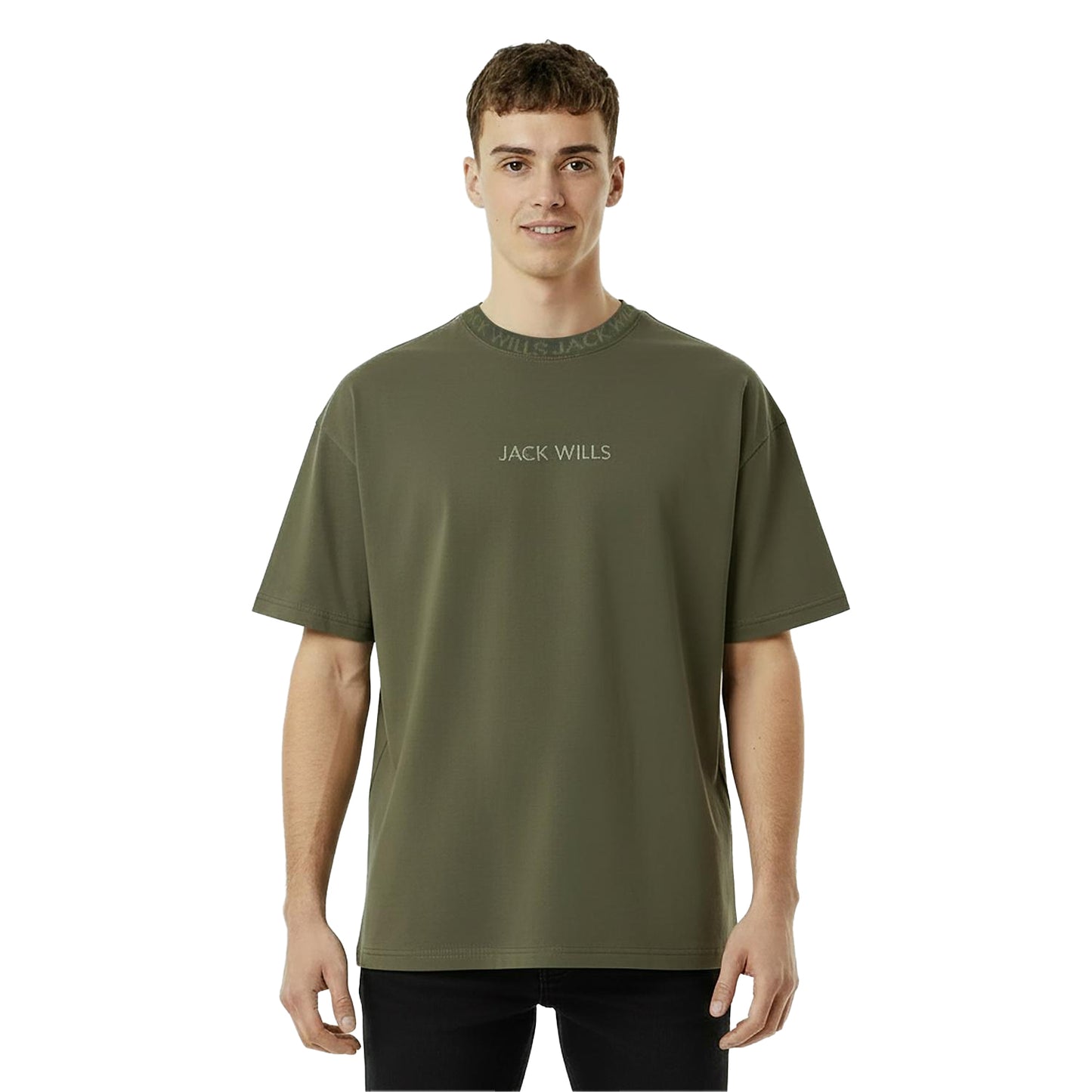 Night Sky - Front - Jack Wills Mens Jacquard T-Shirt