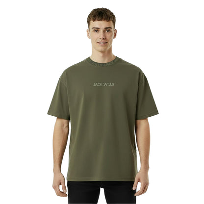 Night Sky - Front - Jack Wills Mens Jacquard T-Shirt