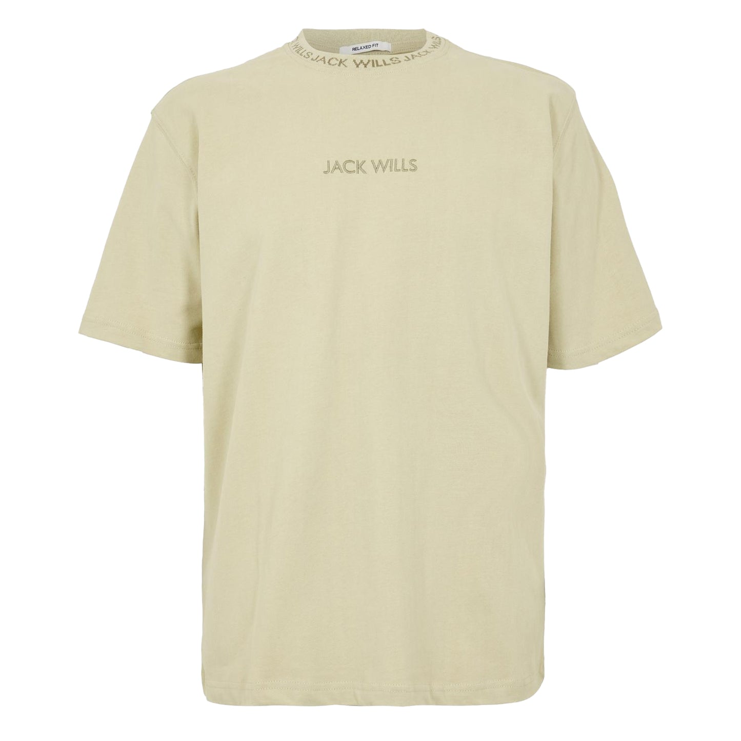 Pistachio - Front - Jack Wills Mens Jacquard T-Shirt