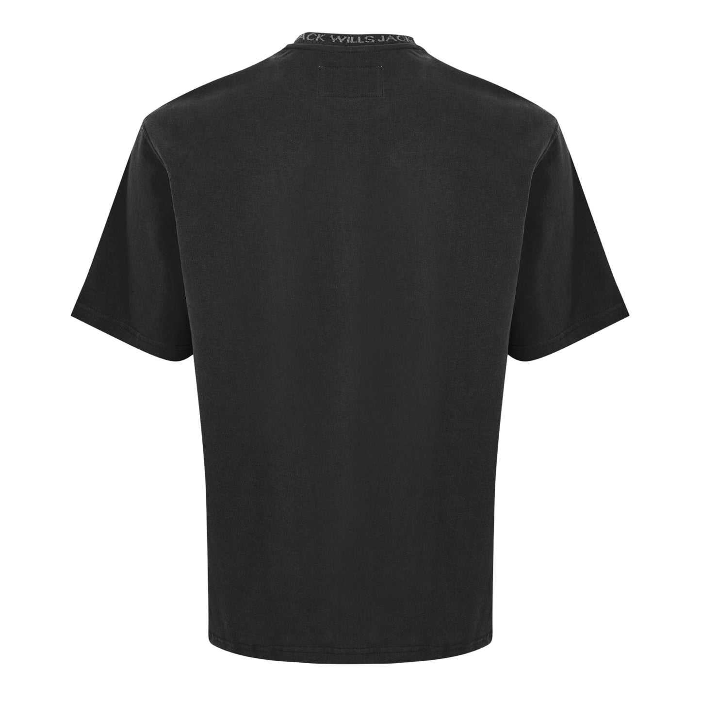 Black - Back - Jack Wills Mens Jacquard T-Shirt