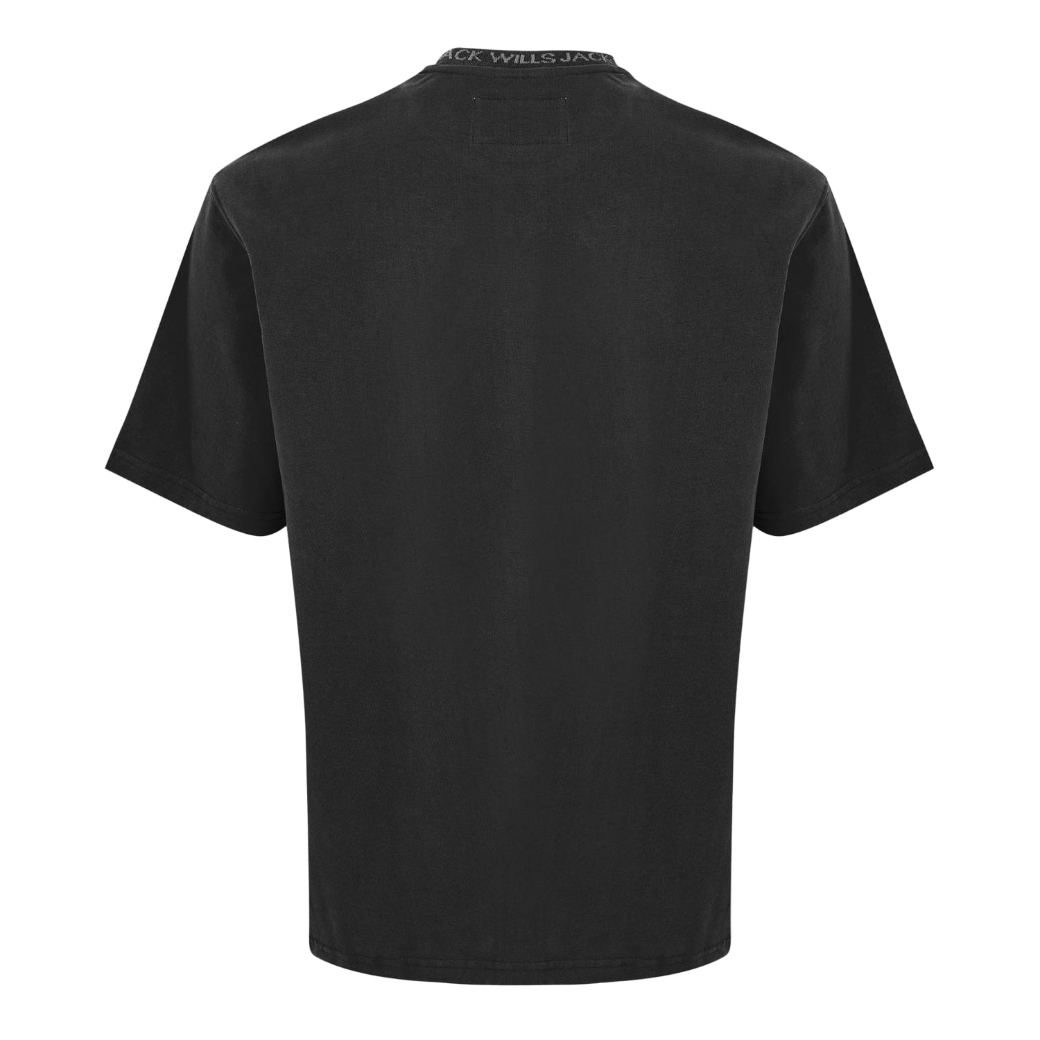 Black - Back - Jack Wills Mens Jacquard T-Shirt
