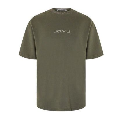 Leaf - Front - Jack Wills Mens Jacquard T-Shirt