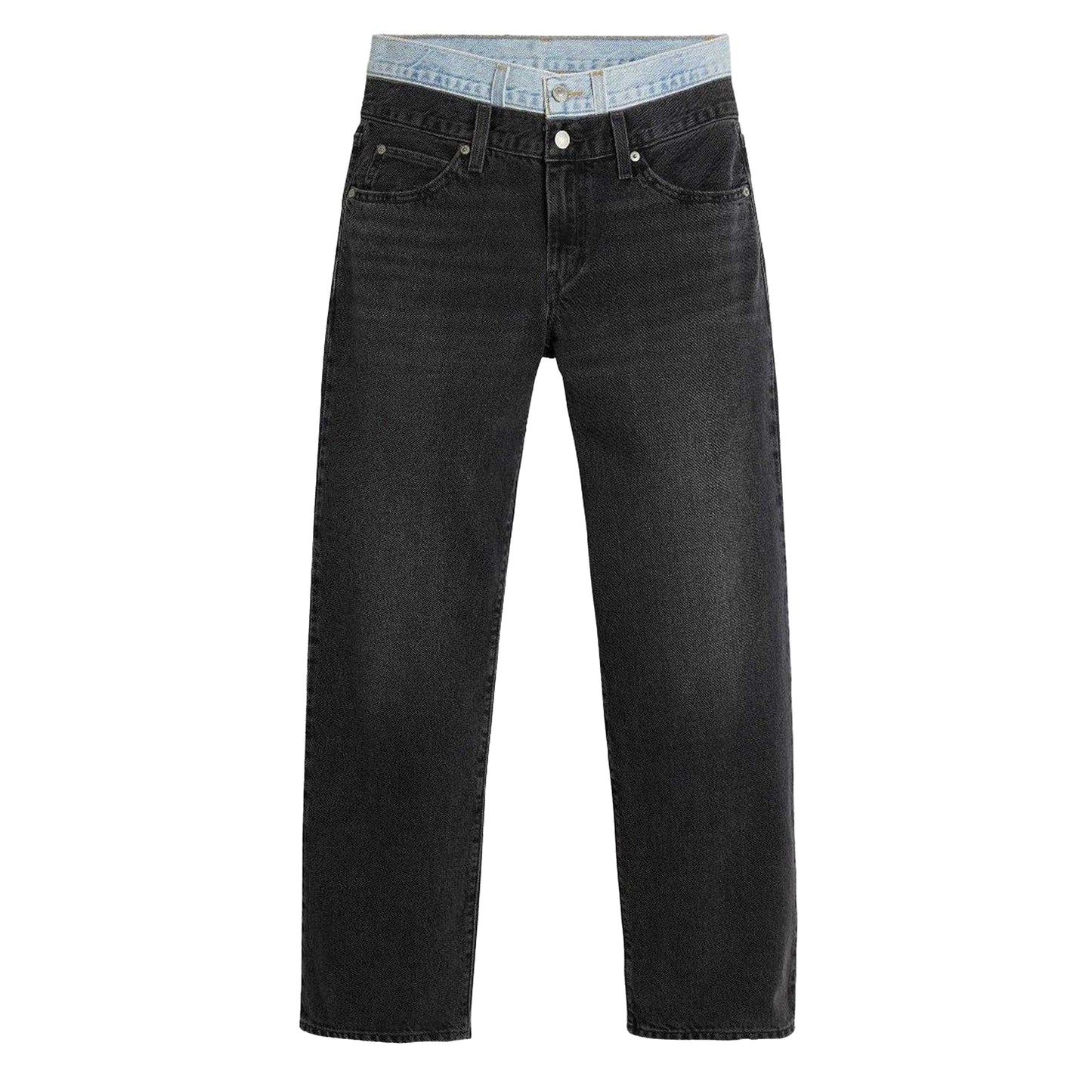 Black Wash - Front - Levis Womens-Ladies 94 Denim High Rise Baggy Jeans