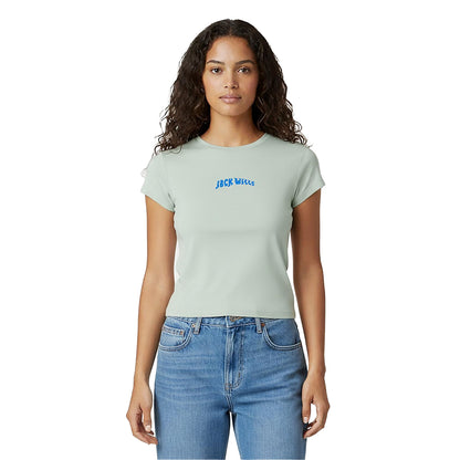 Seaglass - Side - Jack Wills Womens-Ladies Lettering Logo Crop Top