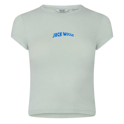 Seaglass - Front - Jack Wills Womens-Ladies Lettering Logo Crop Top