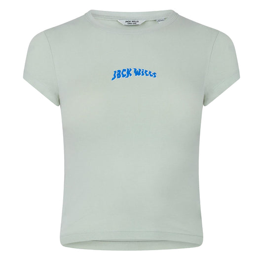 Seaglass - Front - Jack Wills Womens-Ladies Lettering Logo Crop Top