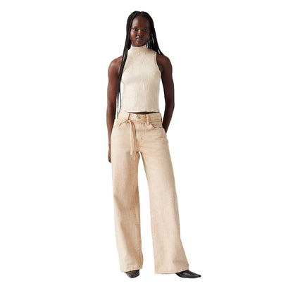 Dark Khaki - Lifestyle - Levis Womens-Ladies Wide Leg Jeans
