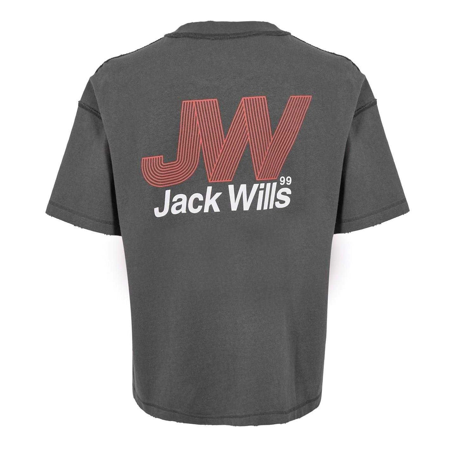 Forged Iron - Back - Jack Wills Mens Lettering T-Shirt
