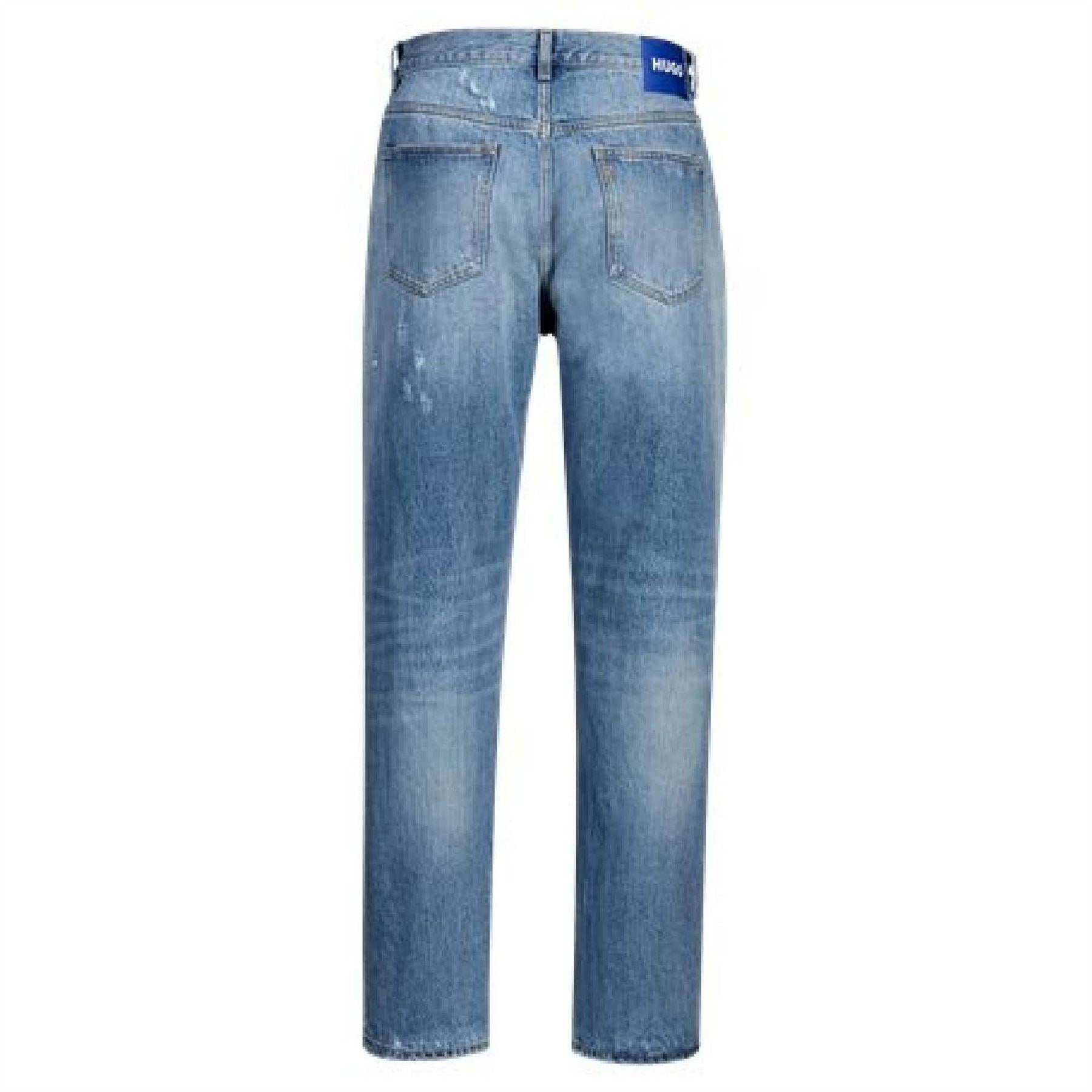 Blue - Back - Hugo Mens Baggy Jeans