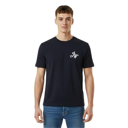 Navy - Side - Jack Wills Mens Script T-Shirt