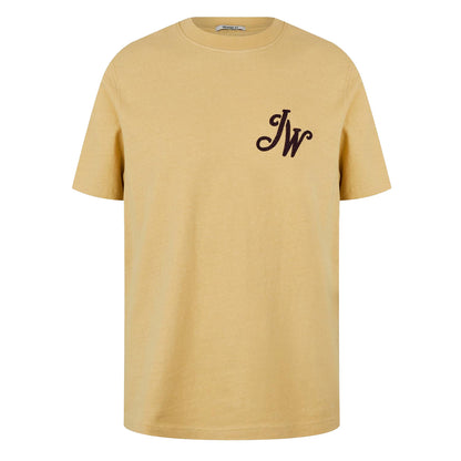 Muted Yellow - Front - Jack Wills Mens Script T-Shirt