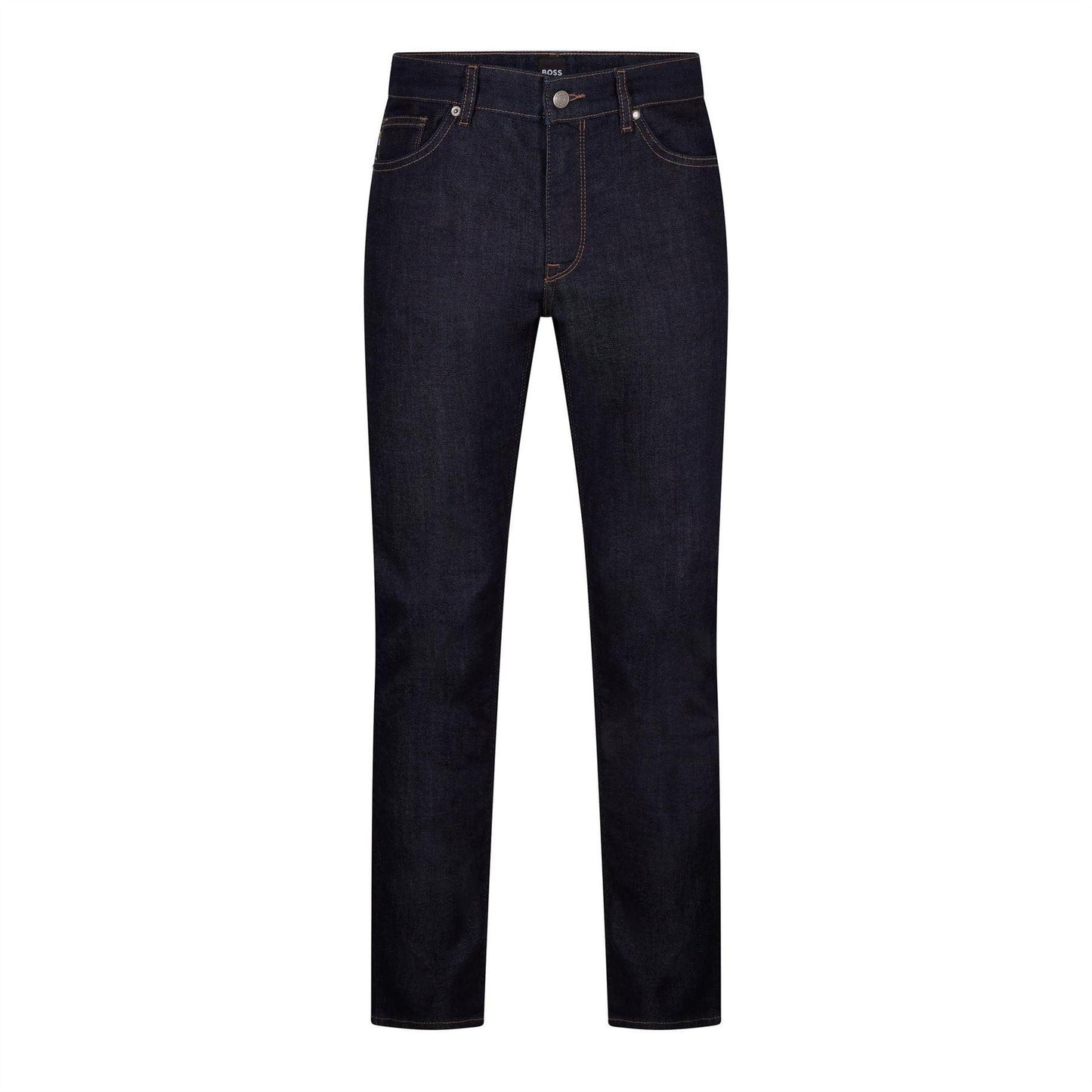 Navy - Front - Boss Mens Maine3 Slim Jeans