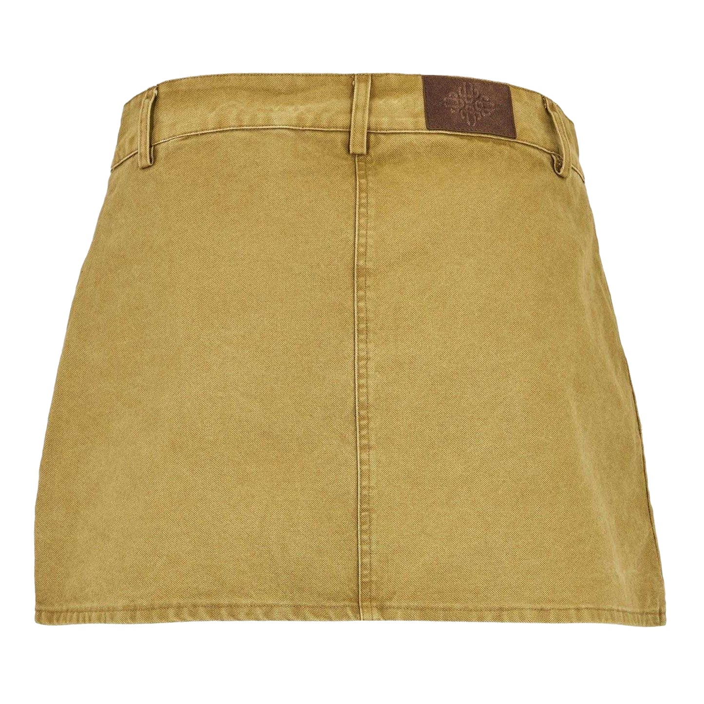 Khaki - Back - Couture Club Womens-Ladies Trucker Mini Skirt