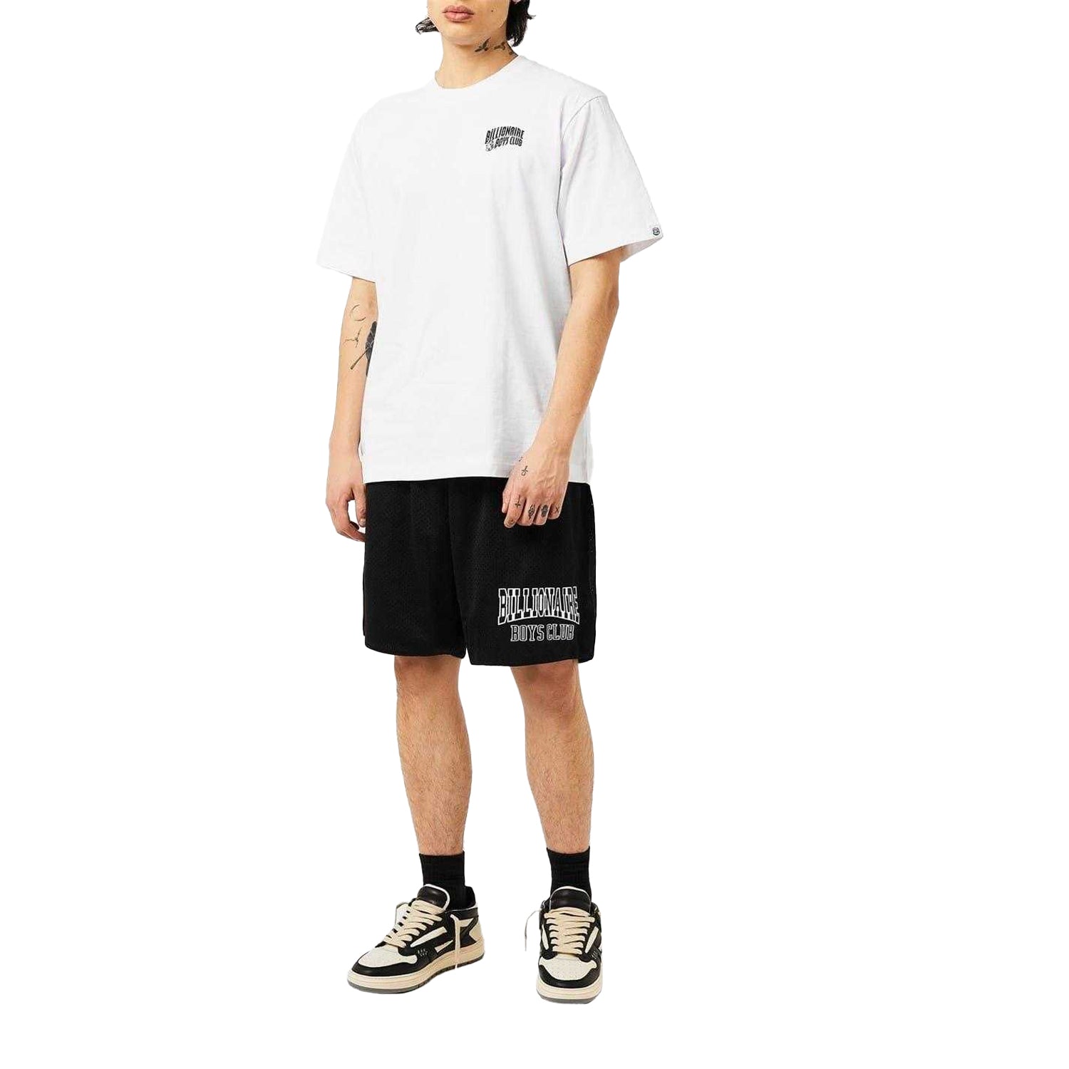 White - Pack Shot - Billionaire Boys Club Unisex Adult Arched Logo T-Shirt