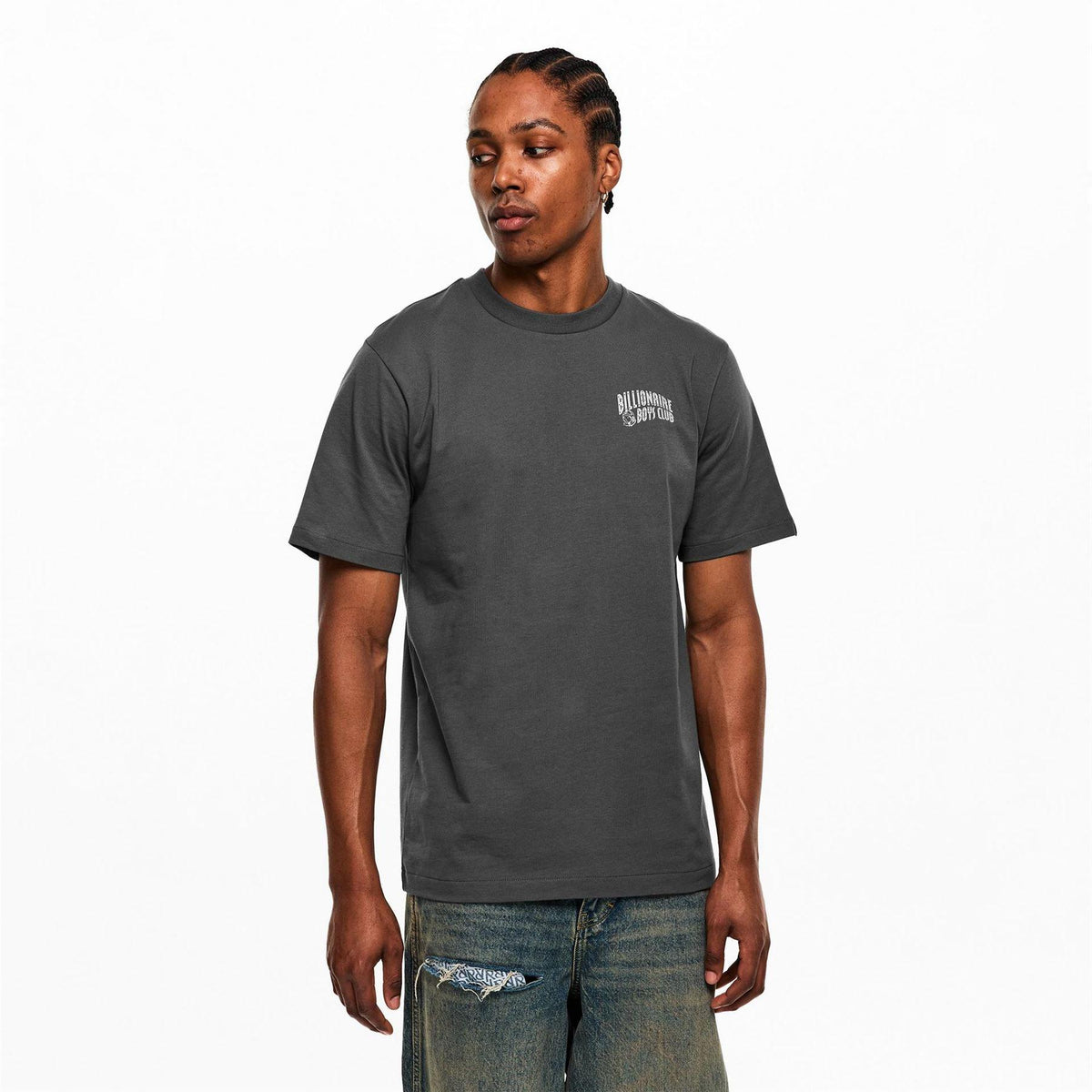 Space Grey - Side - Billionaire Boys Club Mens Arched Logo T-Shirt
