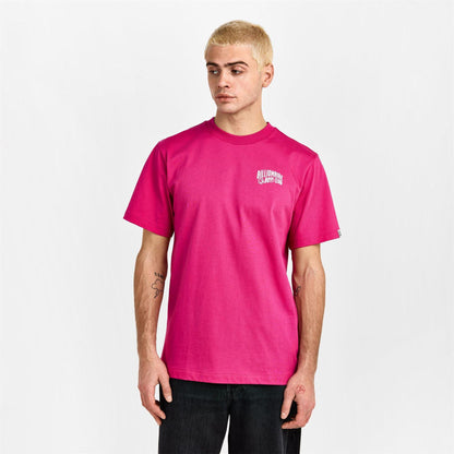 Pink - Side - Billionaire Boys Club Mens Arched Logo T-Shirt