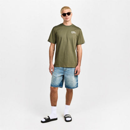Olive-Ecru - Pack Shot - Billionaire Boys Club Mens Arched Logo T-Shirt