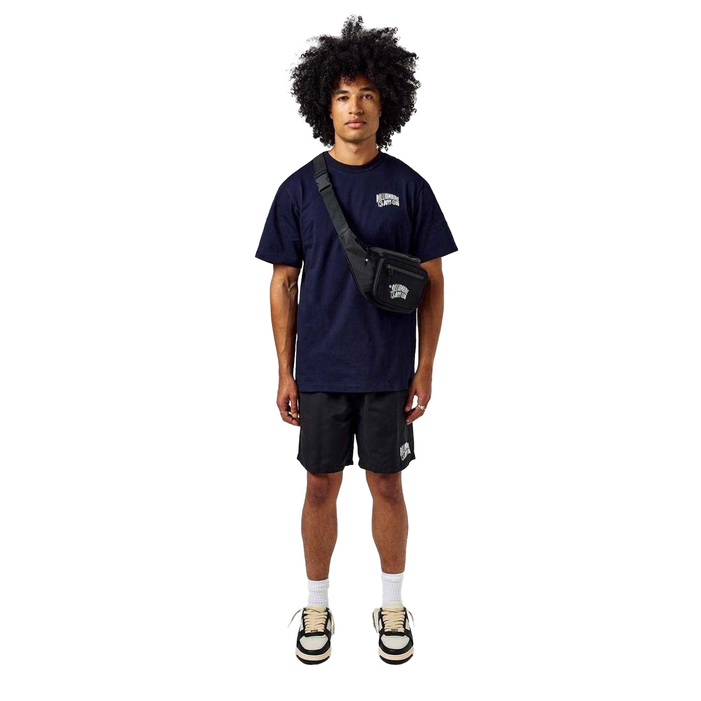 Navy-White - Side - Billionaire Boys Club Unisex Adult Arched Logo T-Shirt