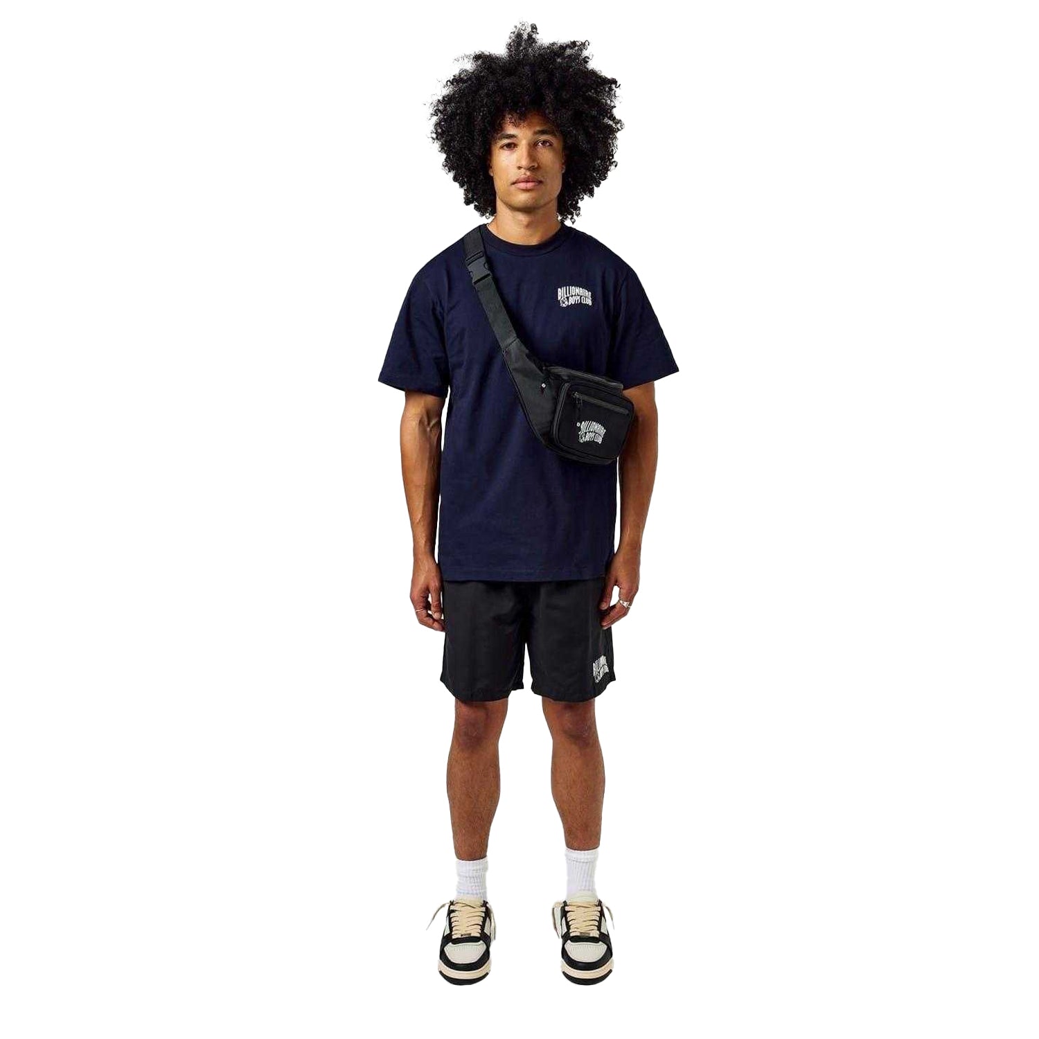 Navy-White - Side - Billionaire Boys Club Unisex Adult Arched Logo T-Shirt
