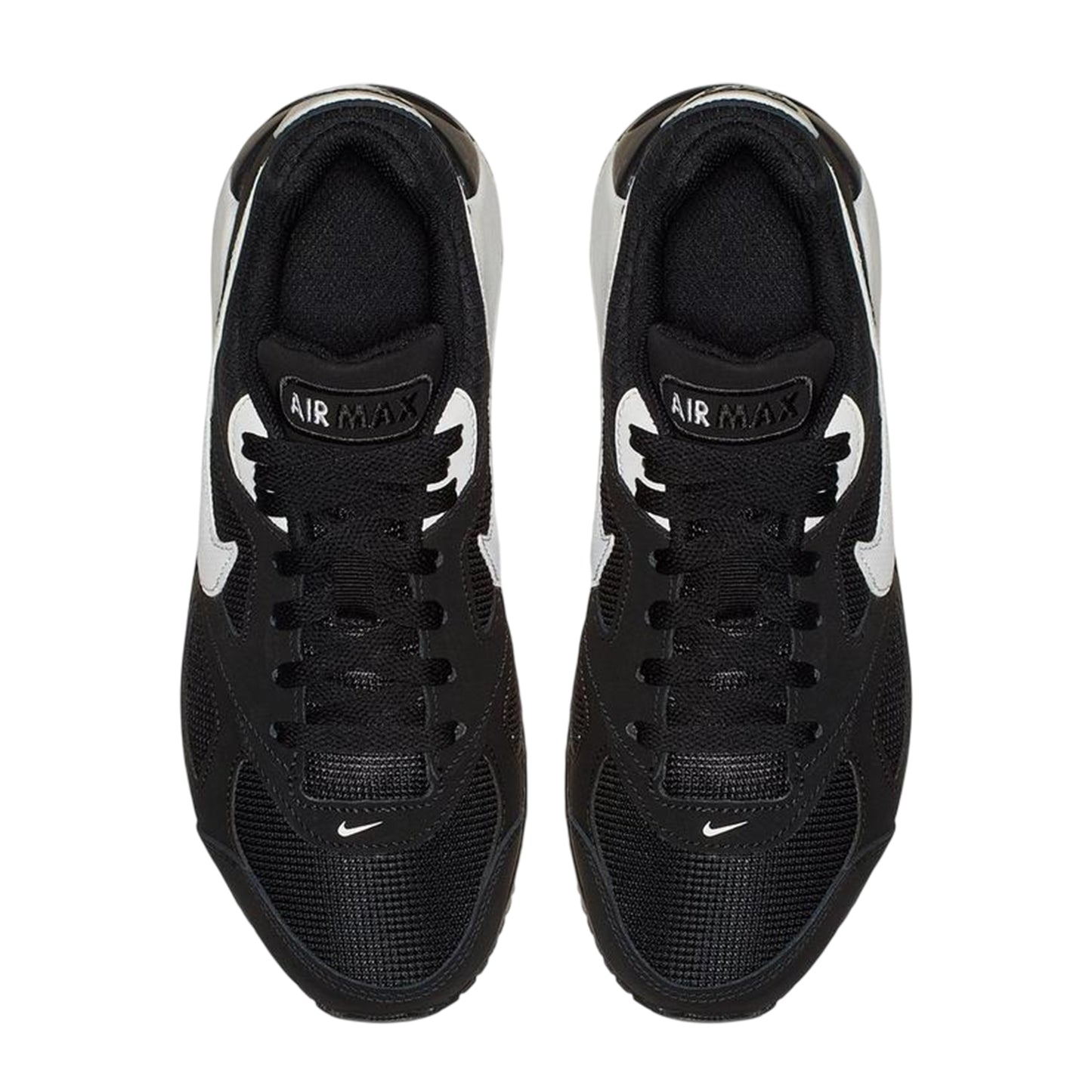 Black-White - Side - Nike Boys Air Max Leather Trainers